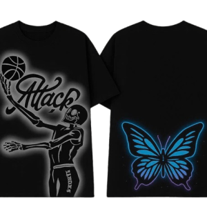 Áo thun Skeleton Attack & Butterfly Glow