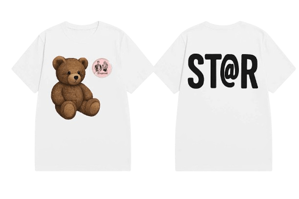 Áo Thun Gấu Bông Star Trắng